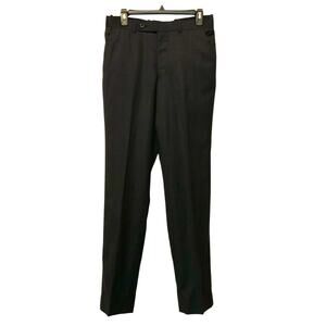 Trunk Club Custom Dress Pants Flat Front Navy Blue Stripe Mens 31x34